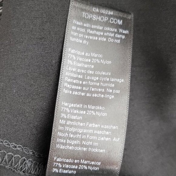 TOPSHOP bengaline off-the-shoulder top Sz 6 NEW - Picture 9 of 9